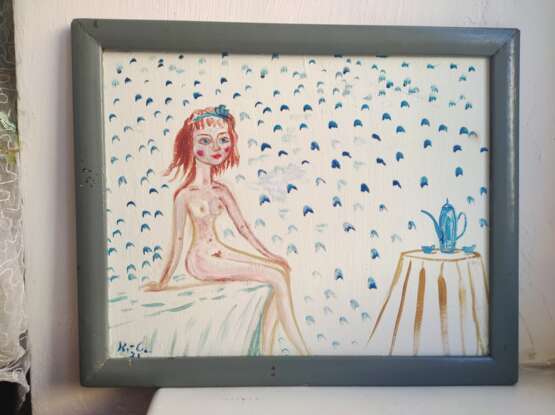 Юля. Julia. масло на оргалите Paintbrush Nude art Ukraine 2021 - photo 2