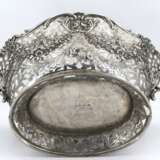 Pair of magnificent large silver bowls with garlands and birds of paradise - Foto 13