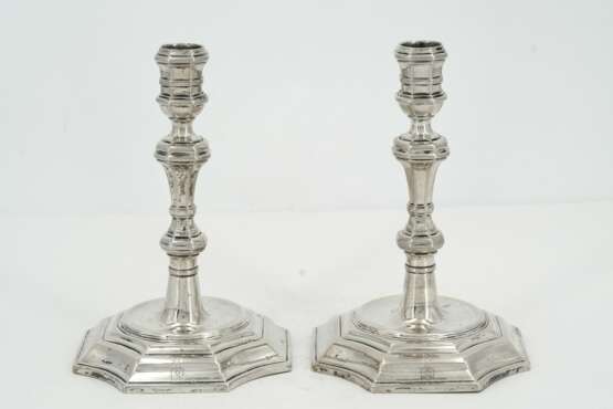 Pair of baroque silver chandeliers - фото 1