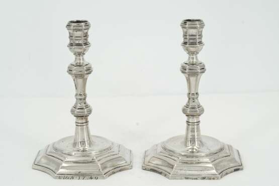Pair of baroque silver chandeliers - фото 2
