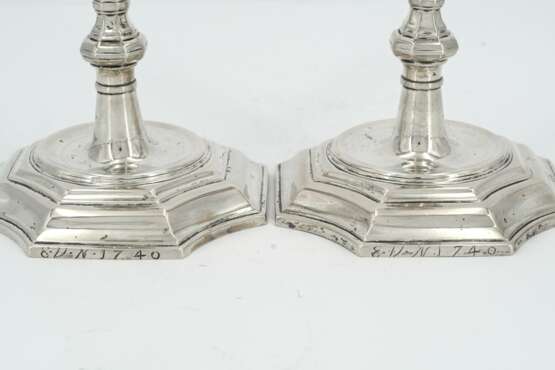 Pair of baroque silver chandeliers - фото 4