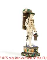 Ivory, enamel and silver