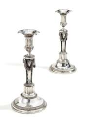 Pair of magnificent silver candlesticks from the Landsberg-Velen service