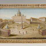 Two exquisite gilt silver and glass snuffboxes with cityscapes of rome in micro mosaic - photo 3