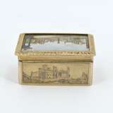 Two exquisite gilt silver and glass snuffboxes with cityscapes of rome in micro mosaic - фото 8