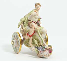 Porcelain figurine of Venus on carriage