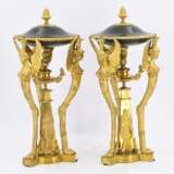 Pair of empire style bronze incense bowls - фото 1