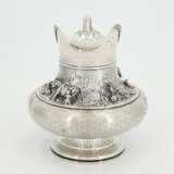 Four piece silver service with varying scenic decor - фото 19