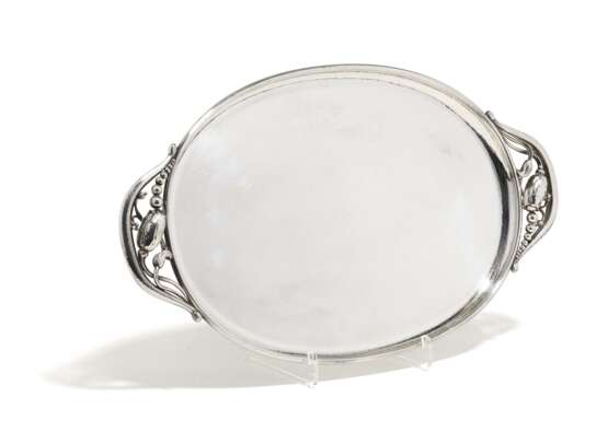 Oval silver tray "Blossom" - фото 1