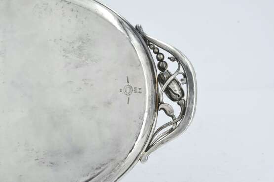 Oval silver tray "Blossom" - photo 4