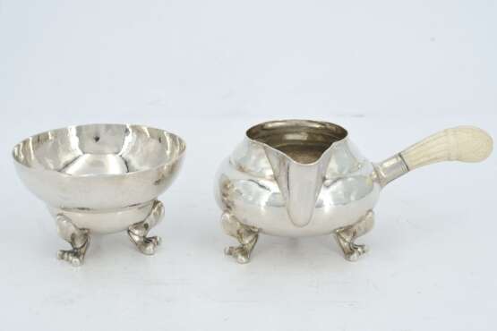 Three-piece silver and ivory tea set "Blossom" - Foto 8