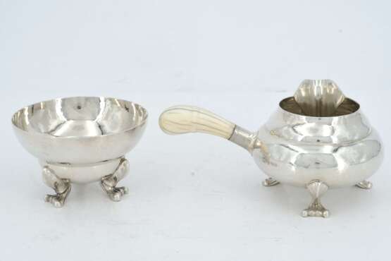 Three-piece silver and ivory tea set "Blossom" - фото 9