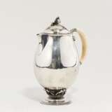 Silver and ivory coffee pot with vegetal decor - photo 3