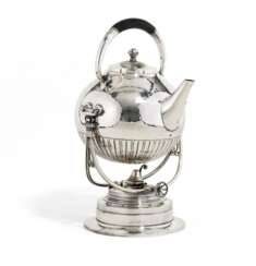 Silver kettle on rechaud "Cosmos"