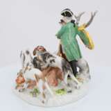 Porcelain hunting ensemble with hound pack and deer - Foto 3