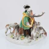 Porcelain hunting ensemble with hound pack and deer - Foto 4