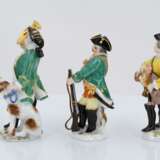 6 miniature porcelain figurines of hunters and huntresses - Foto 5