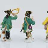 6 miniature porcelain figurines of hunters and huntresses - Foto 6