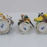 6 miniature porcelain figurines of hunters and huntresses - Foto 8