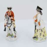 6 miniature porcelain figurines of hunters and huntresses - фото 10