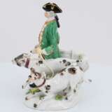 Porcelain ensemble hunter with dogs - photo 3