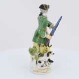 Porcelain figurine of a huntress with shotgun and dog - Foto 5