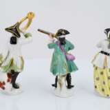 7 miniature porcelain figurines of hunters and huntresses - Foto 4