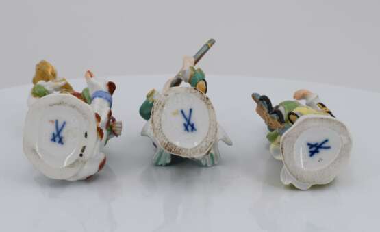 7 miniature porcelain figurines of hunters and huntresses - Foto 7