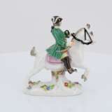 7 miniature porcelain figurines of hunters and huntresses - Foto 14