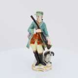 Porcelain figurine of hunter with musket and dog - photo 2