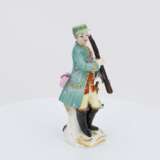 Porcelain figurine of hunter with musket and dog - photo 5