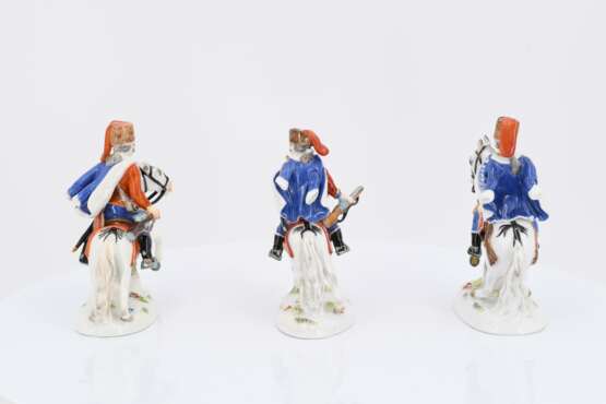 Porcelain figurines of four hussars on horseback - фото 3