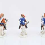 Porcelain figurines of four hussars on horseback - photo 3