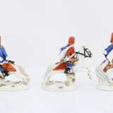 Porcelain figurines of four hussars on horseback - Foto 4