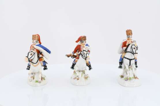 Porcelain figurines of four hussars on horseback - Foto 5