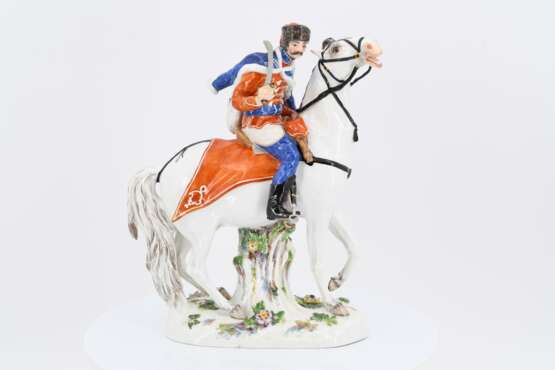Porcelain figurine of a riding hussar - Foto 2
