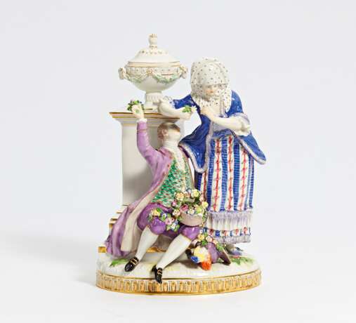 Porcelain group "The Love Trial" - photo 1