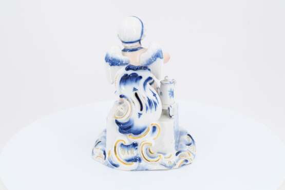 Porcelain figurines of cupid as a cook and of cupid with coffee mill - фото 6
