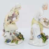 Porcelain figurines of male and female gardener - photo 5
