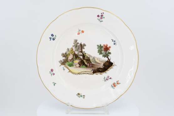 Large porcelain plate with landscape - Foto 2