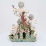 Porcelain group of putti with dog - фото 4