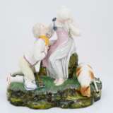 Porcelain group "Mourning the dead lamb" - photo 2