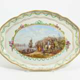 Porcelain tray with port scene - photo 1