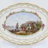Porcelain tray with port scene - photo 2