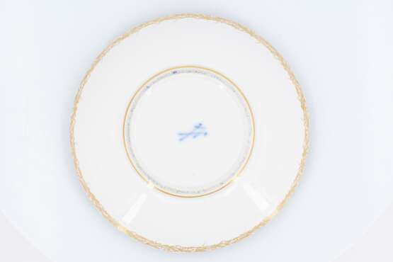 Porcelain trembleuse and plate with cobalt blue fond - фото 10