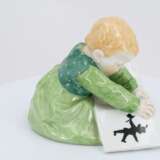 Porcelain figurine of child with storybook - фото 3