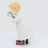Porcelain figurine of boy with milk bowl - фото 3