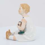 Porcelain figurine of sitting girl with sheep - фото 3