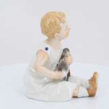Porcelain figurine of sitting girl with sheep - фото 5