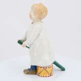 Porcelain figurine of boy with drumstick and drum - photo 3